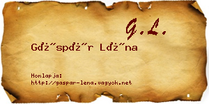 Gáspár Léna névjegykártya